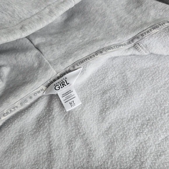 Athleta Girls Bundle 2 Sets Of Hooded Sweatets Size 7 Girls Gray White - Picture 5 of 11